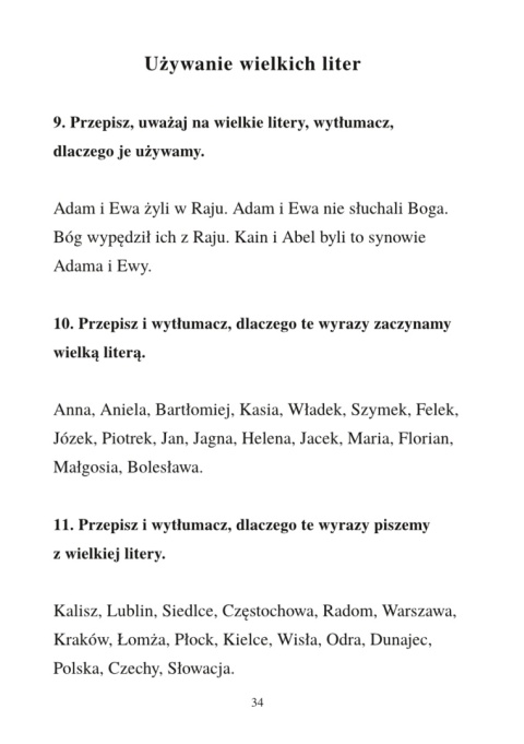 Pierwsze ćwiczenia do nauki poprawnego pisania