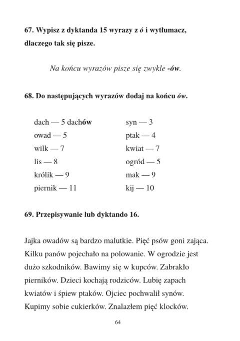 Pierwsze ćwiczenia do nauki poprawnego pisania